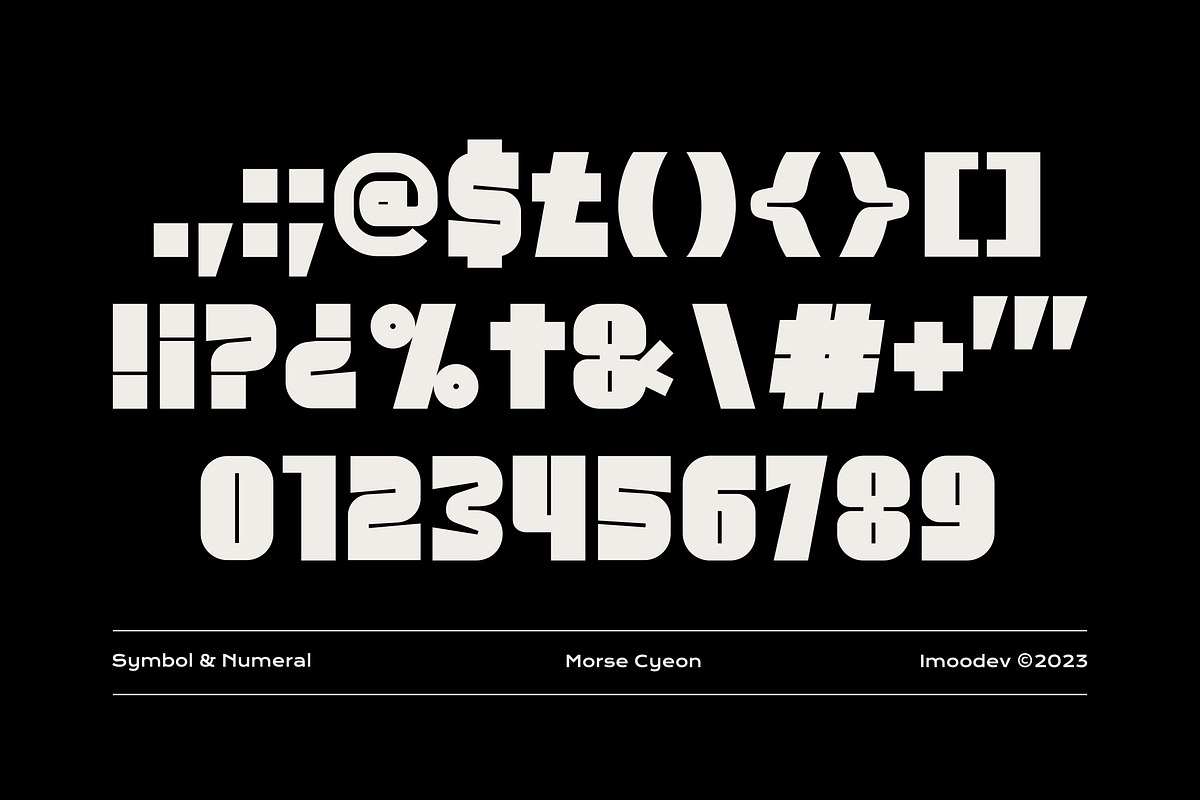 Morse Cyeon - Bold Display Font, a Sans Serif Font by Imoodev (Photo 7 of 7)