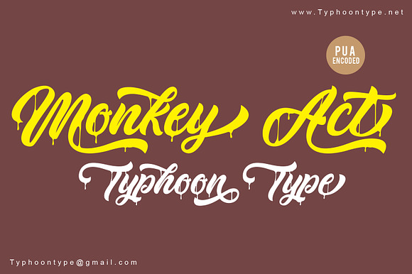 Monkey Act font preview 3