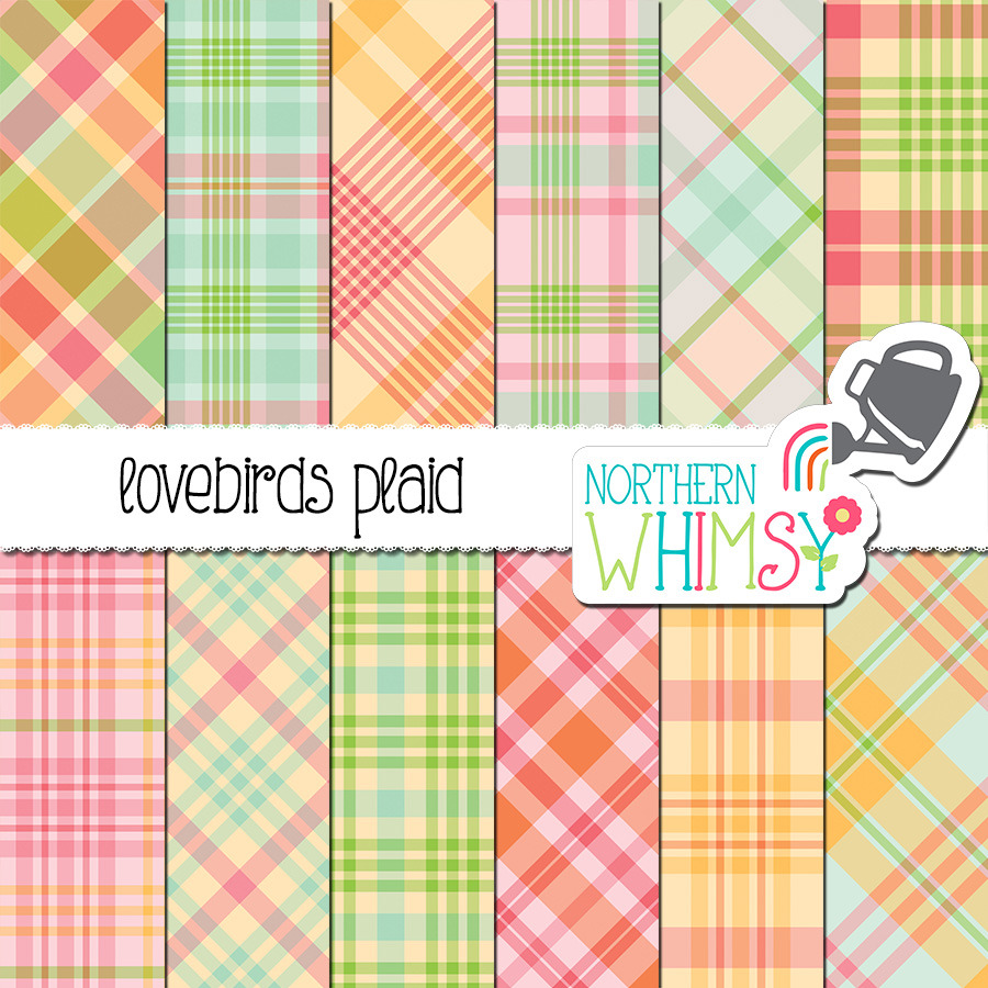 Pastel Pink, Yellow & Blue Plaid, a Pattern Graphic by Northern Whimsy ...
