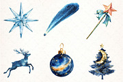 Celestial Christmas Clipart, an Illustration by Pixels.Craft (Thumbnail 2 of 7)
