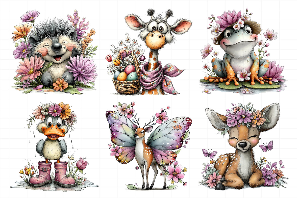 Whimsical Spring Animal Clipart, an Illustration by Daily.Designs (Photo 7 of 8)