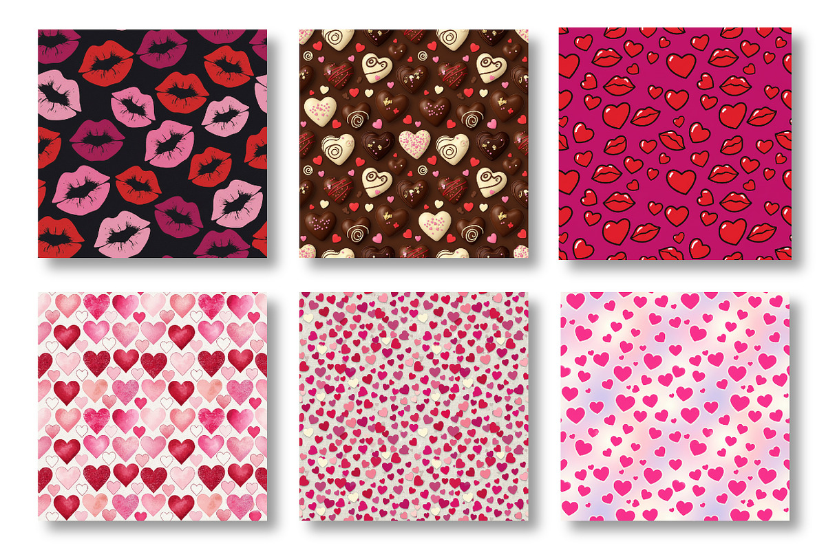 Valentine’s Day Theme Digital Papers, a Pattern Graphic by Canvas Craft (Photo 3 of 4)