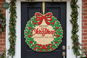 Christmas Door Sign Svg Bundle, a Decorative Illustration by svgocean (Thumbnail 10 of 11)