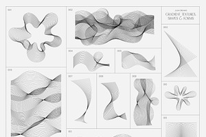 Gradient Textures Shapes 3D Objects