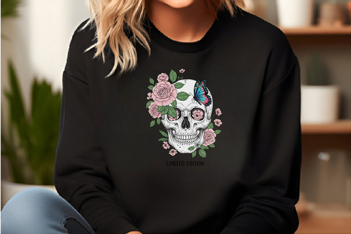 Floral Skull Png,Limited Edition Png, an Illustration by DreamCafeArt (Photo 3 of 7)
