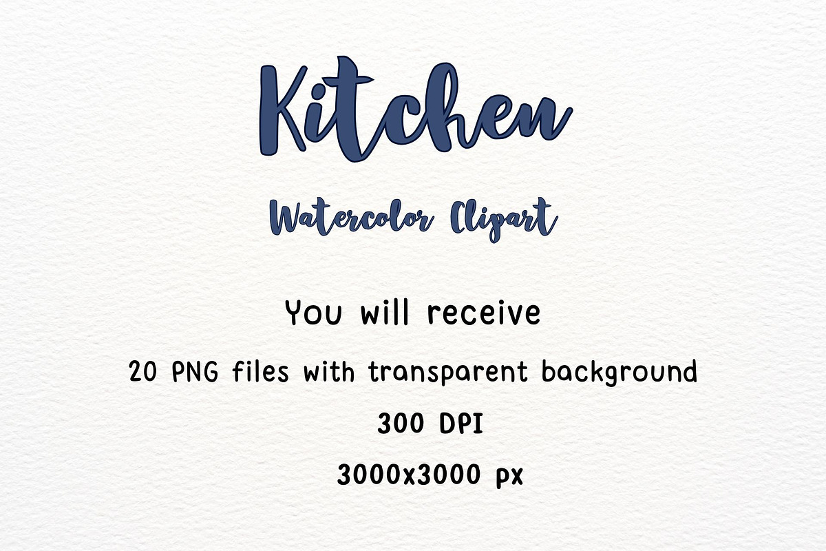 Kitchen Set Watercolor Sublimation, a Food Illustration by Maysa Art (Photo 6 of 6)