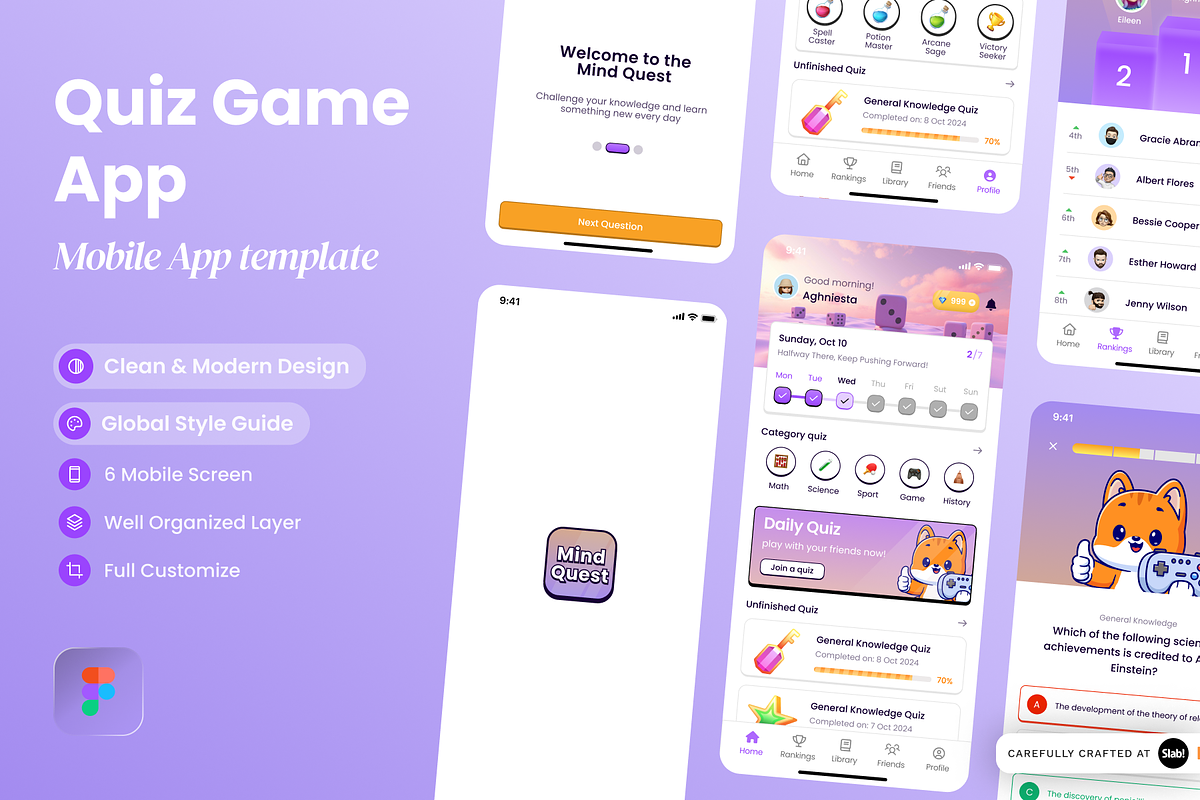 Mind Quest - Quiz Game App, an App Template by SLAB! Design (Photo 1 of 4)