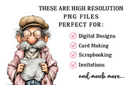 Whimsical Grandpa Clipart, an Illustration by OK Design (Thumbnail 6 of 6)