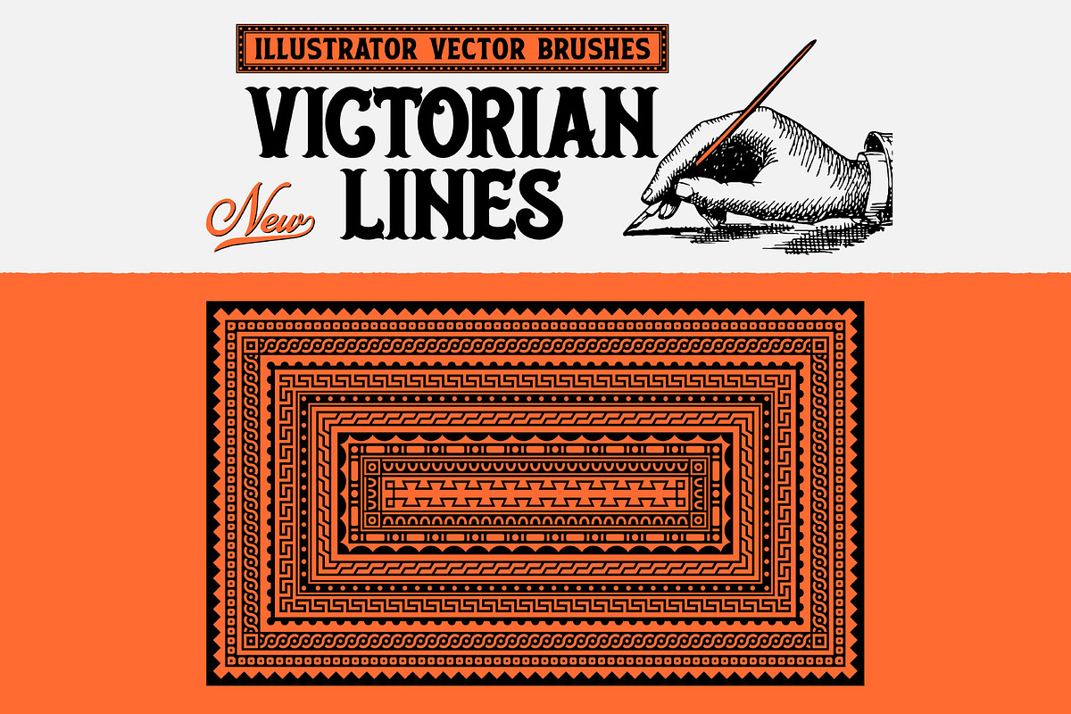 Victorian Lines Vector Brush Kit, a Brush Add-On by MightySHORT (Photo 5 of 7)