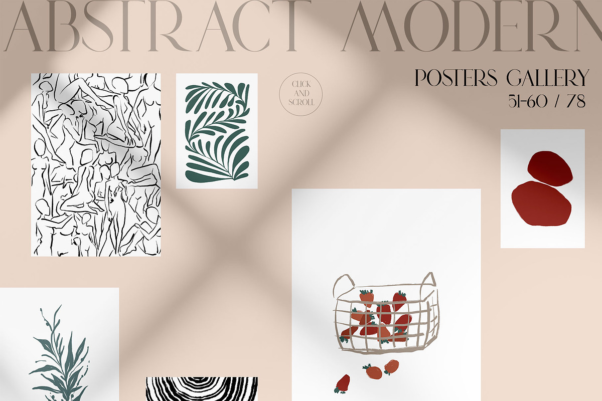 ABSTRACT MODERN POSTERS GALLERY, a Decorative Illustration by Yuliia Lashevska (Photo 10 of 13)
