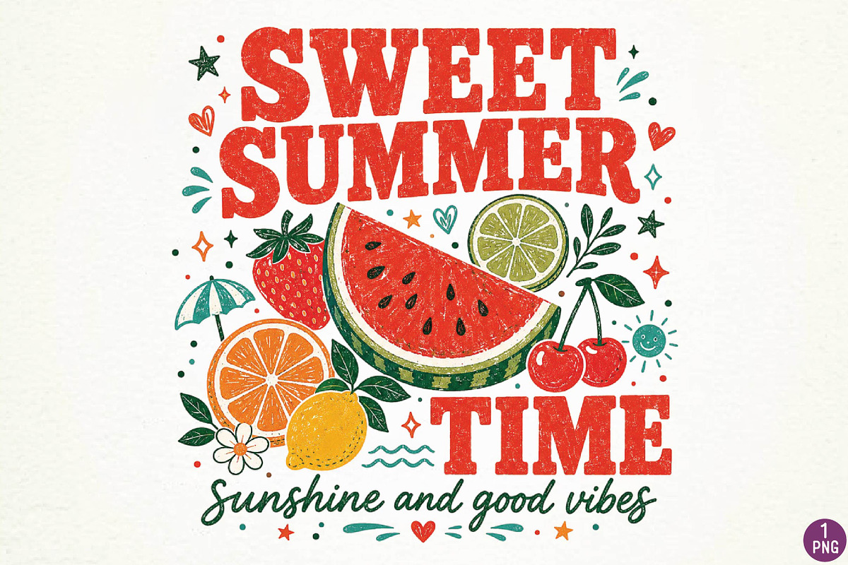 Sweet Summer Time Sublimation PNG, a Seasonal Illustration by DreamPrint404 (Photo 1 of 6)