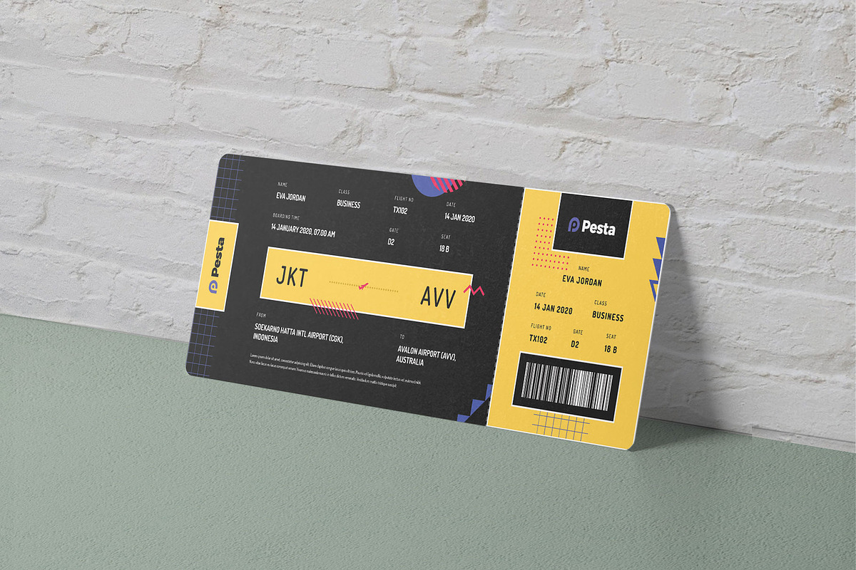 Boarding Pass - Pesta 4, a Templates & Theme by Themes Awesome (Photo 2 of 5)
