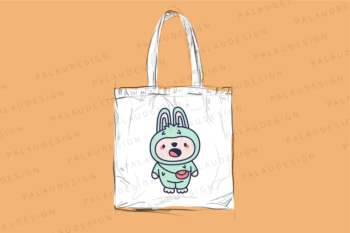 Bunny Monster Clipart Set, an Animal Illustration by Palau (Photo 4 of 12)