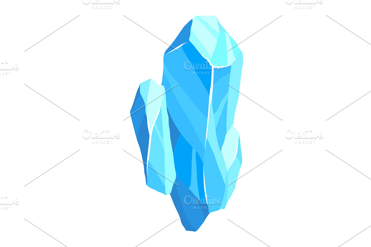 Crystal of ice, iceberg broken, an Object Illustration by Things for designers