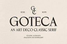 Goteca | Art Deco Classic Serif Font