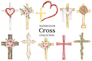 Watercolor Cross Collection, a Decorative Illustration by MayaNavits (Thumbnail 1 of 7)
