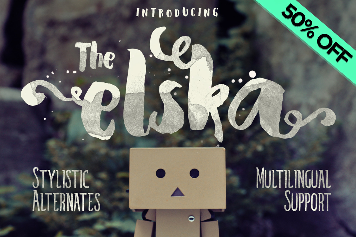 Elska Watercolor Brush font