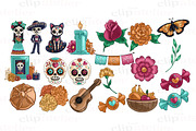 Day of the Dead Clipart, an Illustration by TheClipAtelier (Thumbnail 2 of 3)