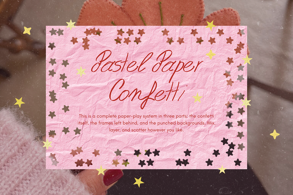 Pastel Paper Confetti Kit, a Texture Graphic by JulsIst (Photo 3 of 9)