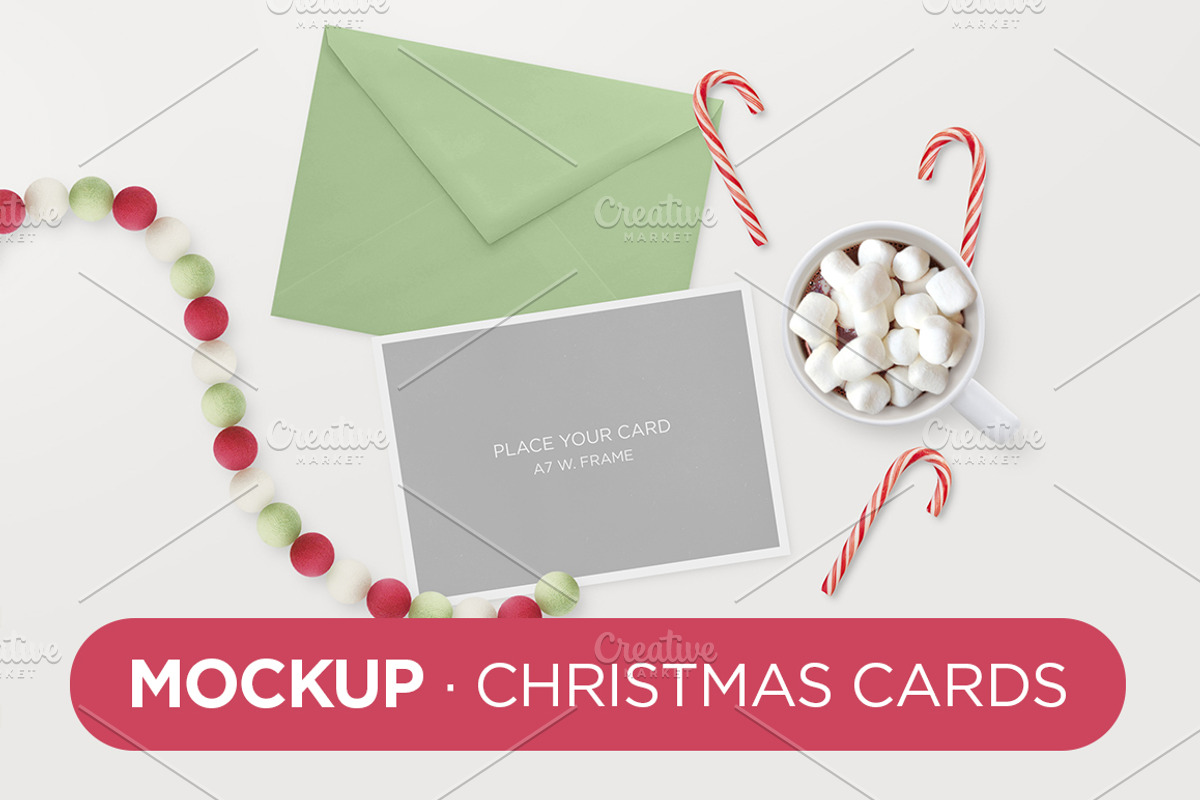 Mockup · Christmas Cards, a Print Template by tomodachi studio (Photo 1 of 4)