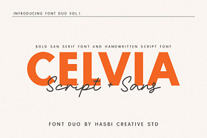 Celvia – Elegant Script & Sans Font