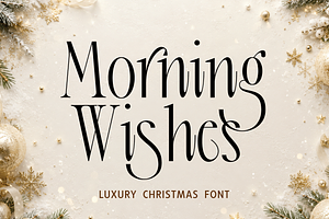 Christmas Font - Morning Wishes, a Serif Font by Mozatype