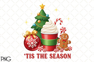 Tis the Season Christmas PNG, an Illustration by Black Bird Studio