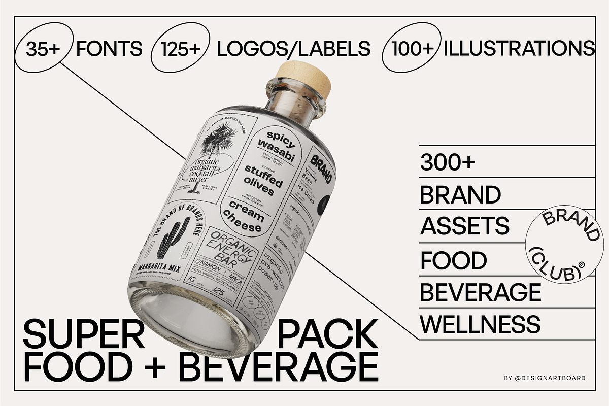 300+ Super Pack Brand Kit Vol 1-4, a Branding & Logo Template by @designartboard (Photo 1 of 41)