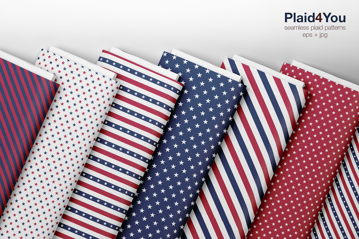 USA Independence Day Patterns, a Pattern Graphic by Plaid4You (Photo 3 of 9)