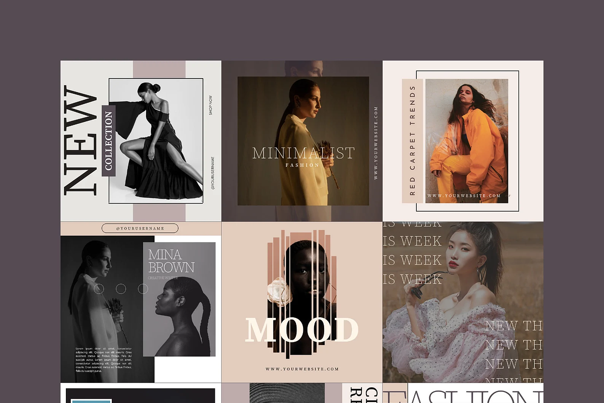 36 Fashion Instagram Templates, a Social Media Template by The Lone Crowd (Photo 5 of 9)