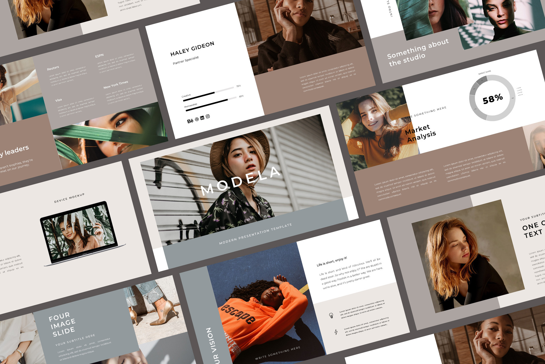 Modela - Google Slides Template, a Presentation Template by Bervisual