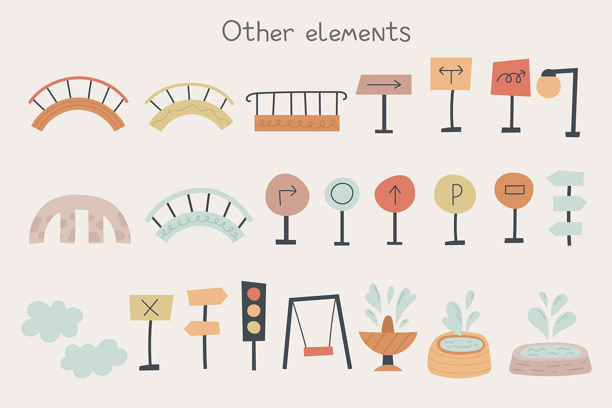 City map creator - 130+ elements, an Illustration by Moonberry_Studio (Photo 6 of 15)