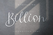 Billion - Handwritten Font, a Script Font by Fonteca (Thumbnail 1 of 3)