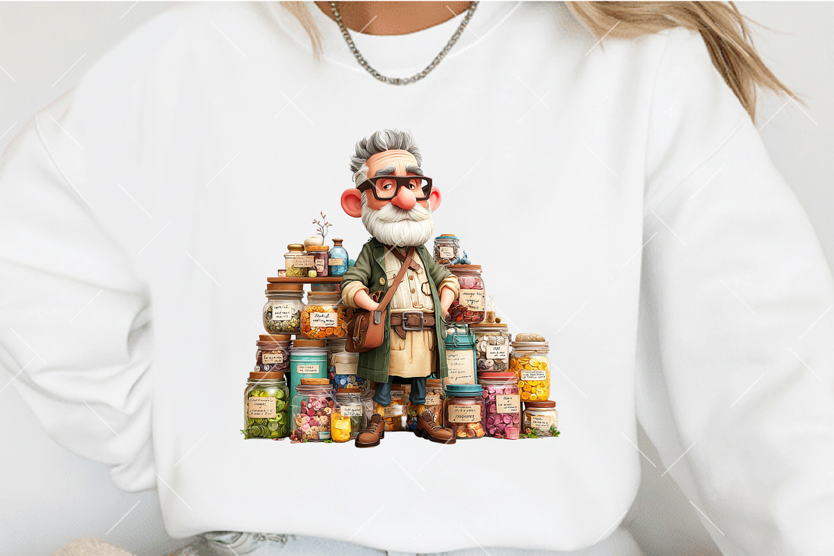 Quirky Grandpa Clipart, an Illustration by OK Design (Photo 4 of 6)