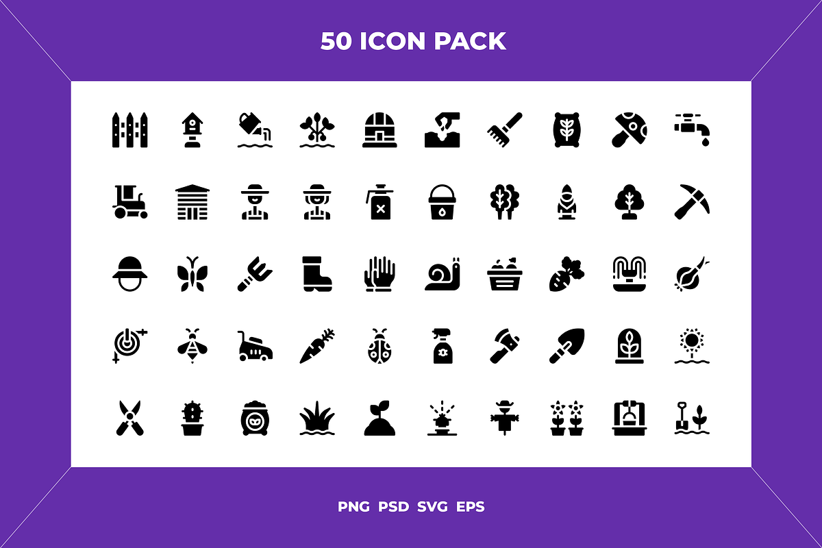 Gardening icons, an Outline Icon by Wencory (Photo 1 of 2)