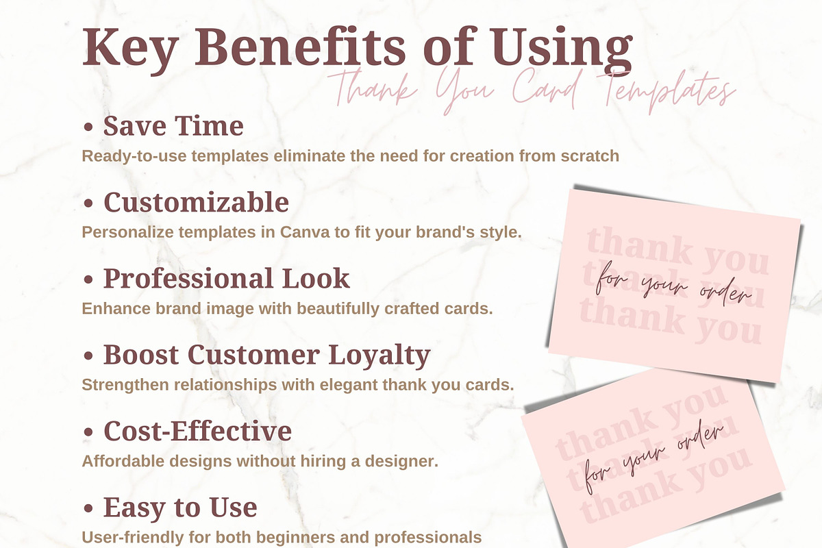 Soft Pink Thank You Card Templates, a Card Template by Hell Yeah Designs (Photo 5 of 5)
