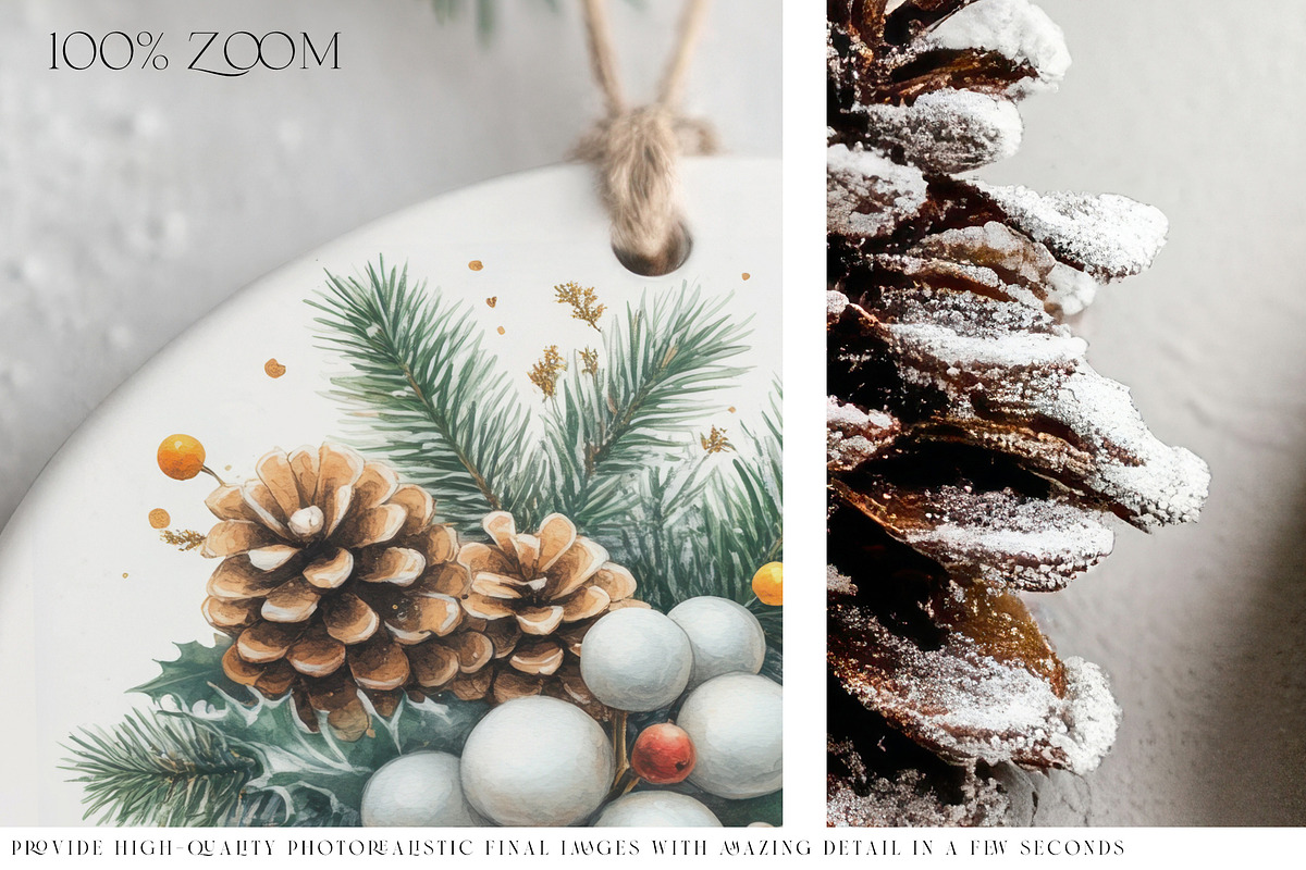 Christmas Ceramic Ornament Mockups, a Product Mockup by mock-ups (Photo 7 of 8)