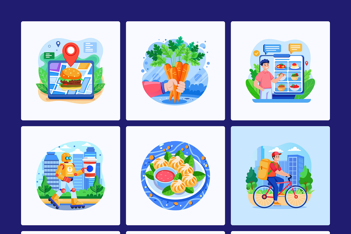 Food Illustration Art Set, a Food Illustration by Prosymbols (Photo 8 of 9)