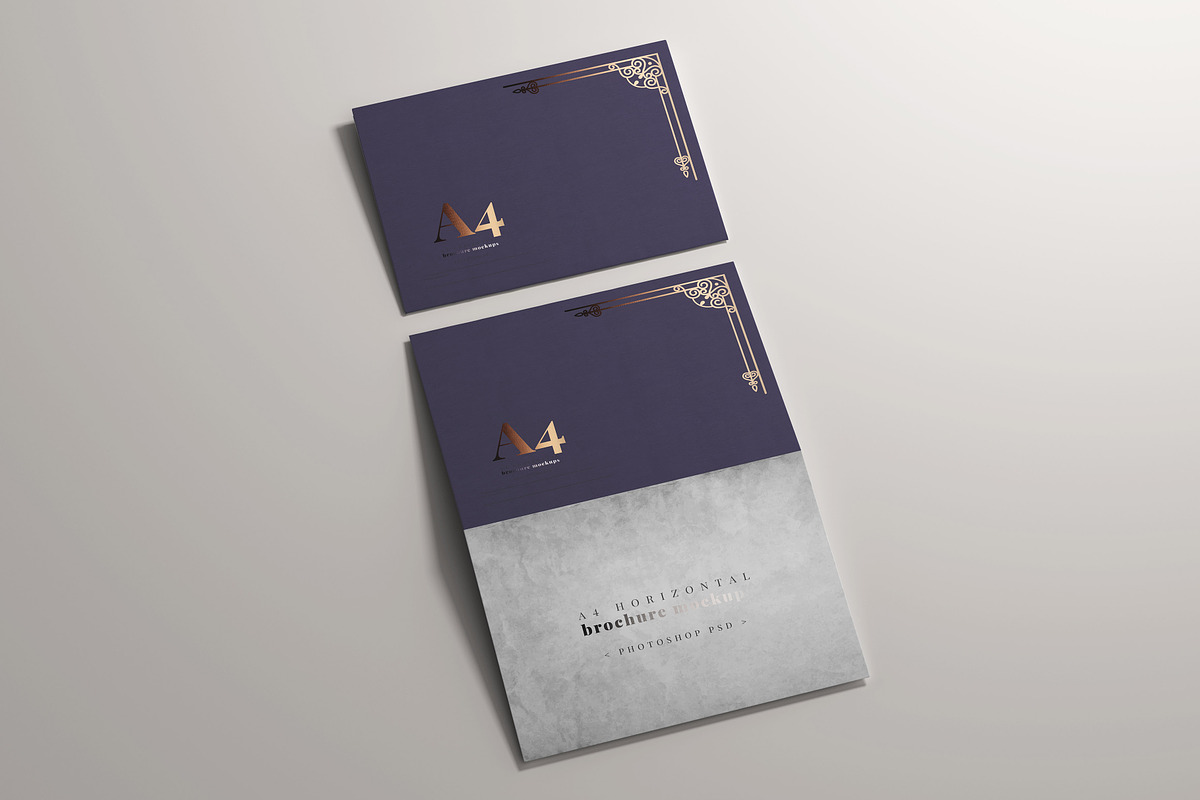A4 Bi-Fold Horizontal Mockups, a Mockup by pmvch (Photo 8 of 8)