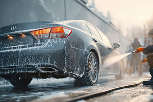 Lexus Car Wash Winter Foam Cleaning, a Photo by Pixeness Studio