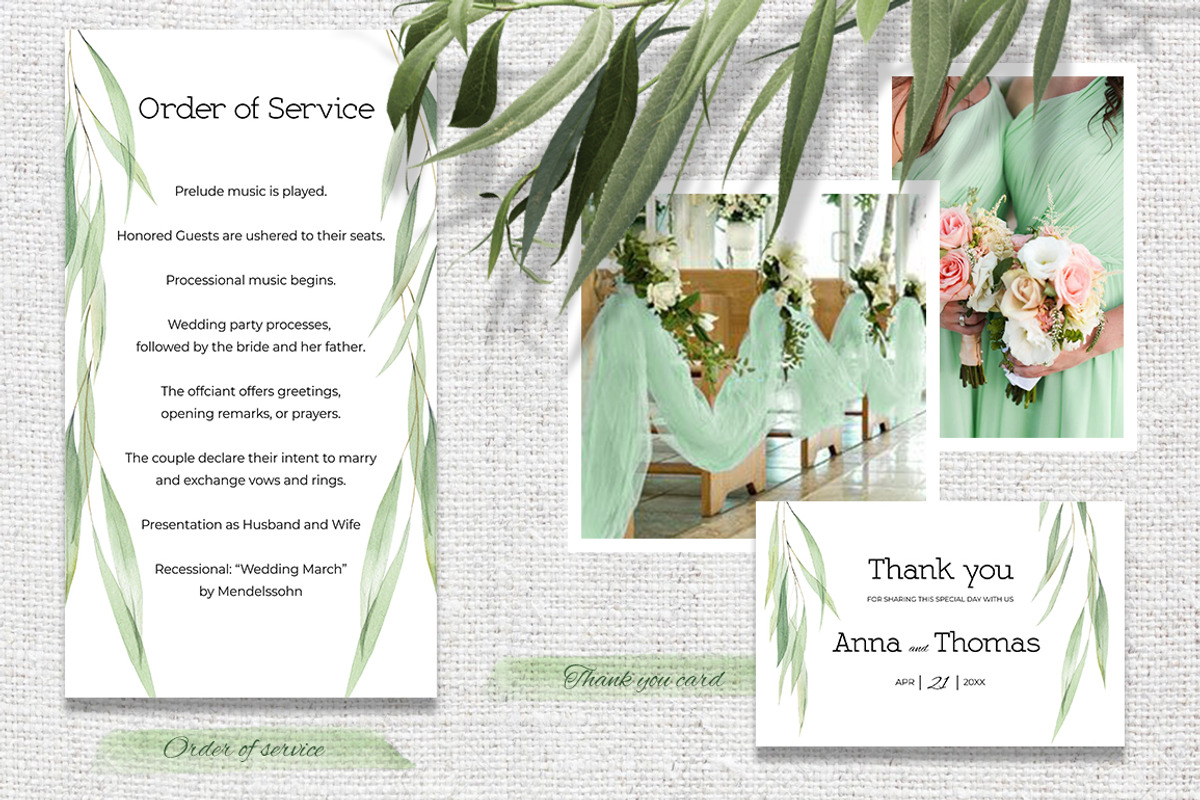 Wedding Set Under a Green Willow, an Illustration by Olga Koelsch (Photo 4 of 10)