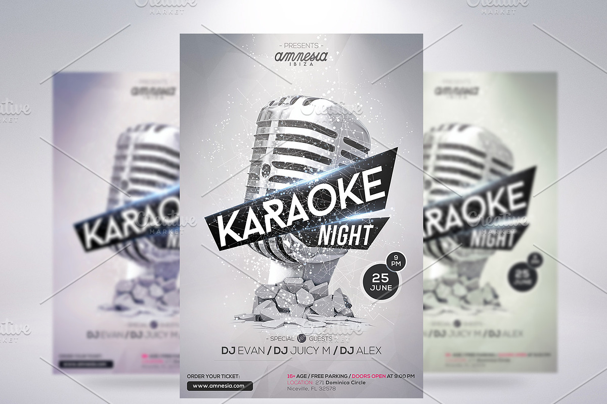 Karaoke Night Flyer, a Flyer Template by CREATIVE DUDE (Photo 2 of 3)