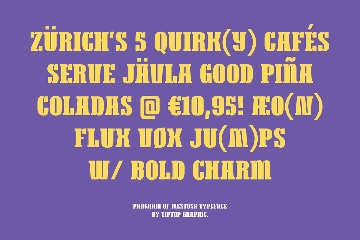 Mestosa - Funky Slab Serif, a Serif Font by Tiptop Graphic (Photo 7 of 10)