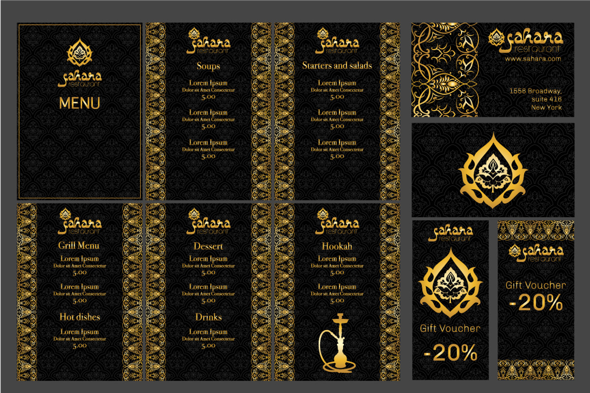 Vector arabic food restaurant menu, a Brochure Template by Della_Liner (Photo 2 of 2)