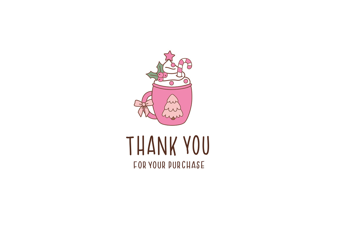 Pink Christmas Vector Collection, a Seasonal Illustration by NataKa (Photo 11 of 11)
