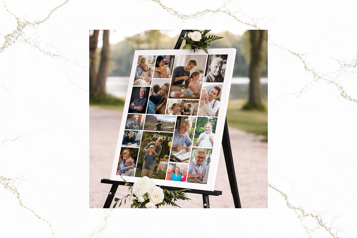 3 Panel Funeral Collage Canva FR010, a Poster Template by TyphoonStudio (Photo 5 of 9)