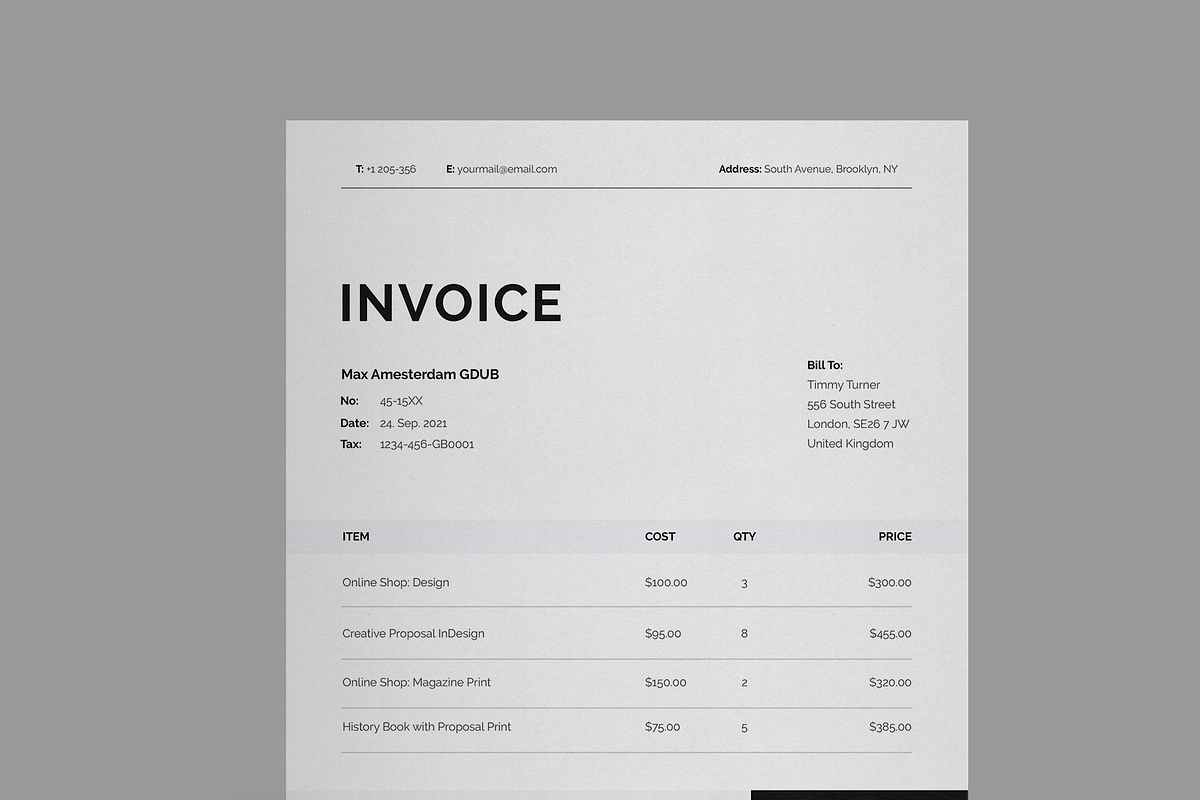 Invoice, a Stationery Template by UX-group (Photo 3 of 4)