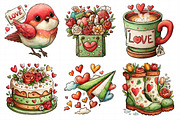 Whimsical Valentine Clipart Png, an Illustration by Daily.Designs (Thumbnail 6 of 7)