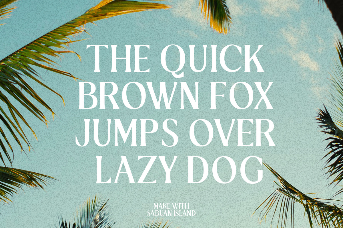 Sabuan Island Display Font, a Serif Font by Yukita Creative (Photo 3 of 10)