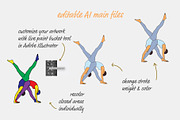 40 Partner Yoga Poses, a Person Illustration by pkahraman (Thumbnail 4 of 4)